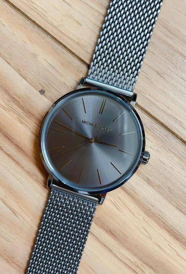 Michael Kors Auden Three-Hand Grey Dial Grey Mesh Strap Watch for Men - MK7151 Buy Now By Michael Kors