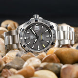 Tag Heuer Aquaracer Calibre 5 Grey Dial Silver Steel Strap Watch for Men - WBD2113.BA0928 Buy Now By Tag Heuer