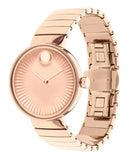 Movado Edge Rose Gold Dial Rose Gold Steel Strap Watch for Women - 3680013 Buy Now By Movado