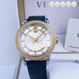 Versace Viamond Quartz White Dial Blue Leather Strap Watch For Men - VEPO00120 Buy Now By Versace