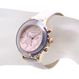 Swarovski Octea Lux Chrono Pink Dial Pink Leather Strap Watch for Women - 5452501 Buy Now By Swarovski