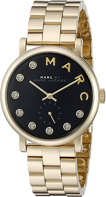 Marc Jacobs Baker Dexter Black Dial Gold Steel Strap Watch for Women - MBM3421 Buy Now By Marc Jacobs