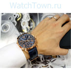 Guess Horizon Chronograph Blue Dial Blue Leather Strap Watch For Men - W0380G5 Buy Now By Guess