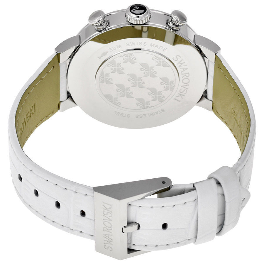 Swarovski Citra Sphere Chronograph White Dial White Leather Strap Watch for Women - 5027127 Buy Now By Swarovski