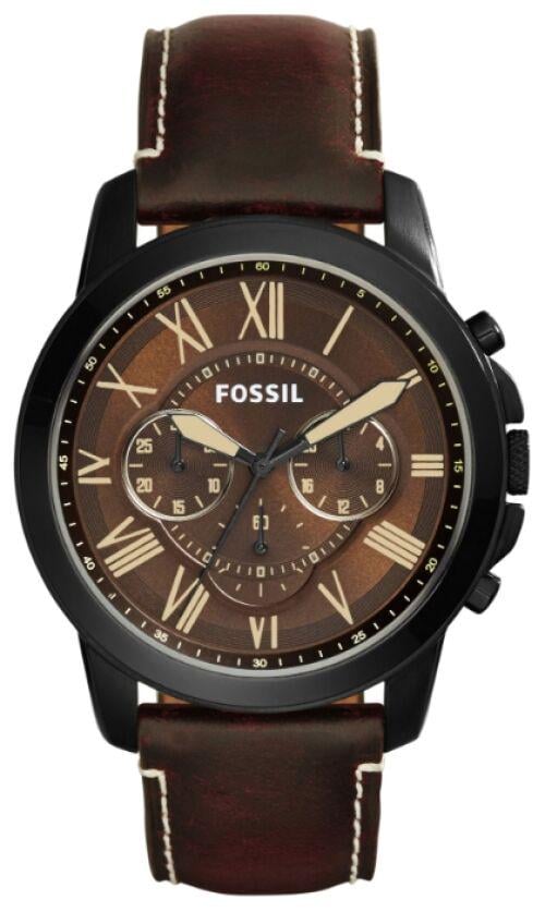 Fossil Grant Chronograph Brown Dial Brown Leather Strap Watch for Men - FS5088 Buy Now By Fossil