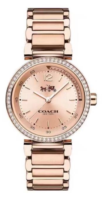 Coach Sports Rose Gold Dial Rose Gold Steel Strap Watch for Women - 14502200 Buy Now By Coach