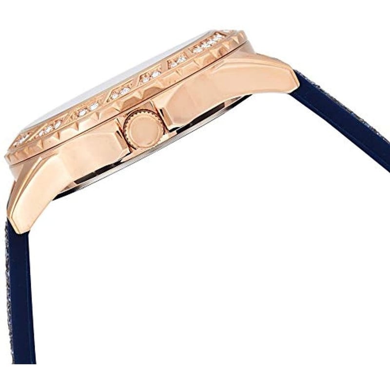 Guess Swirl Analog Quartz White Dial Blue Rubber Strap Watch for Women - W1096L4 Buy Now By Guess