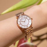 Emporio Armani Gianni T Bar Mother of Pearl Rose Gold Stainless Steel Strap Watch For Women - AR1909 Buy Now By Emporio Armani