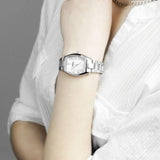 Fossil Wallace Designer Silver Dial Silver Steel Strap Watch for Women - ES3057 Buy Now By Fossil