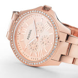 Fossil Cecile Rose Gold Dial Rose Gold Steel Strap Watch for Women - AM4483 Buy Now By Fossil