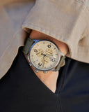 Tissot T Sport Chrono XL Beige Dial Green Nylon Strap Watch for Men - T116.617.37.267.00 Buy Now By Tissot