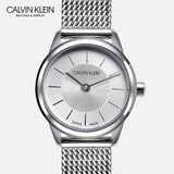 Calvin Klein Minimal White Dial Silver Mesh Bracelet Watch for Women - K3M23126 Buy Now By Calvin Klein