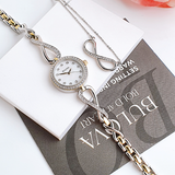 Bulova Analog Crystals Mother of Pearl Dial Silver Steel Strap Watch for Women - 98X109 Buy Now By Bulova