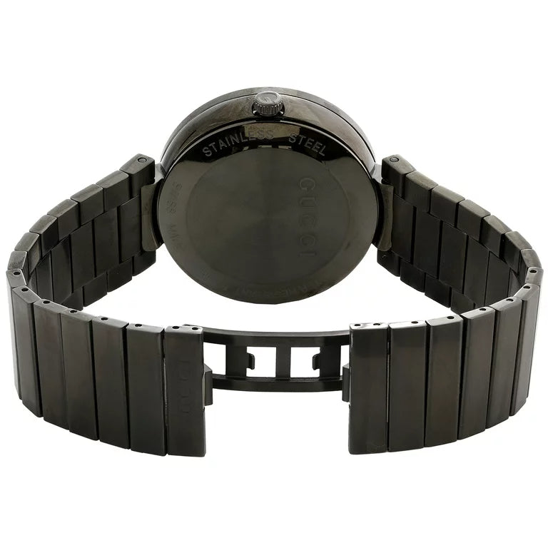 Gucci Interlocking Grammy XL Gold Dial Black Steel Strap Watch for Men - YA133209 Buy Now By Gucci