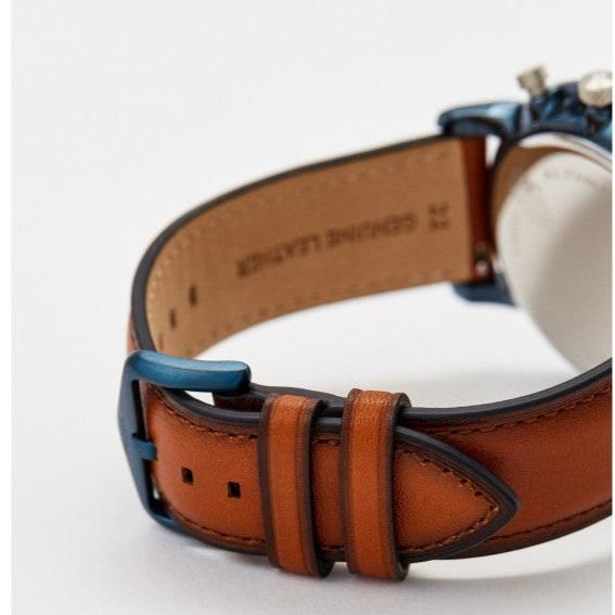 Fossil Neutra Chronograph Blue Dial Brown Leather Strap Watch for Men - FS5791 Buy Now By Fossil