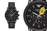 Emporio Armani Luigi Chronograph Black Dial Black Stainless Steel Watch For Men - AR1507 Buy Now By Emporio Armani