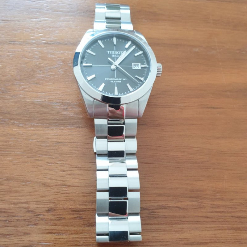 Tissot Gentleman Powermatic 80 Silicium Black Dial Silver Steel Strap Watch For Men - T127.407.11.061.01 Buy Now By Tissot