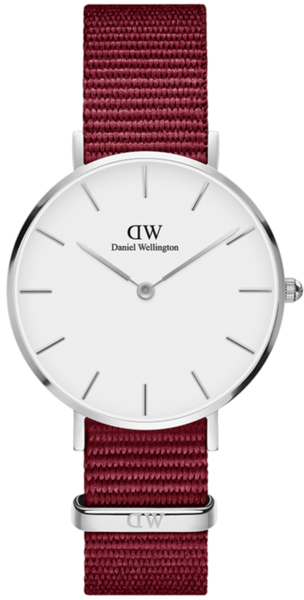 Daniel Wellington Roselyn 3A Petite White Dial Ruby Red NATO Strap Watch For Women - DW00100292 Buy Now By Daniel Wellington