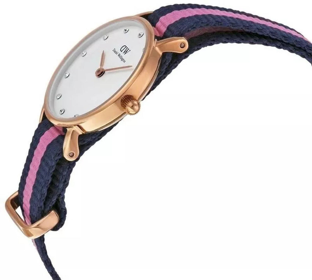 Daniel Wellington Classy Winchester White Dial Two Tone NATO Strap Watch For Women - DW00100077 Buy Now By Daniel Wellington