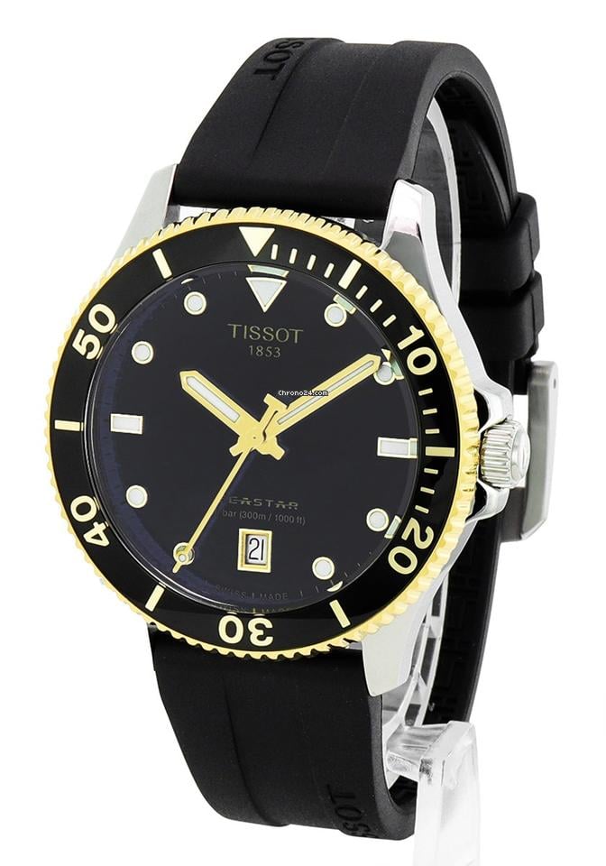 Tissot Seastar 1000 Black Dial Black Rubber Strap Watch For Men - T120.410.27.051.00 Buy Now By Tissot