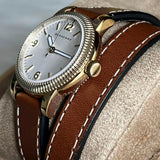 Burberry Utilitarian White Dial Brown Leather Strap Watch for Women - BU7850 Buy Now By Burberry