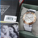 Guess Limelight White Dial White Rubber Strap Watch for Women - W1053L2 Buy Now By Guess