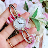 Bulova Crystal Collection Mother of Pearl Dial Gold Steel Strap Watch for Women - 98L225 Buy Now By Bulova