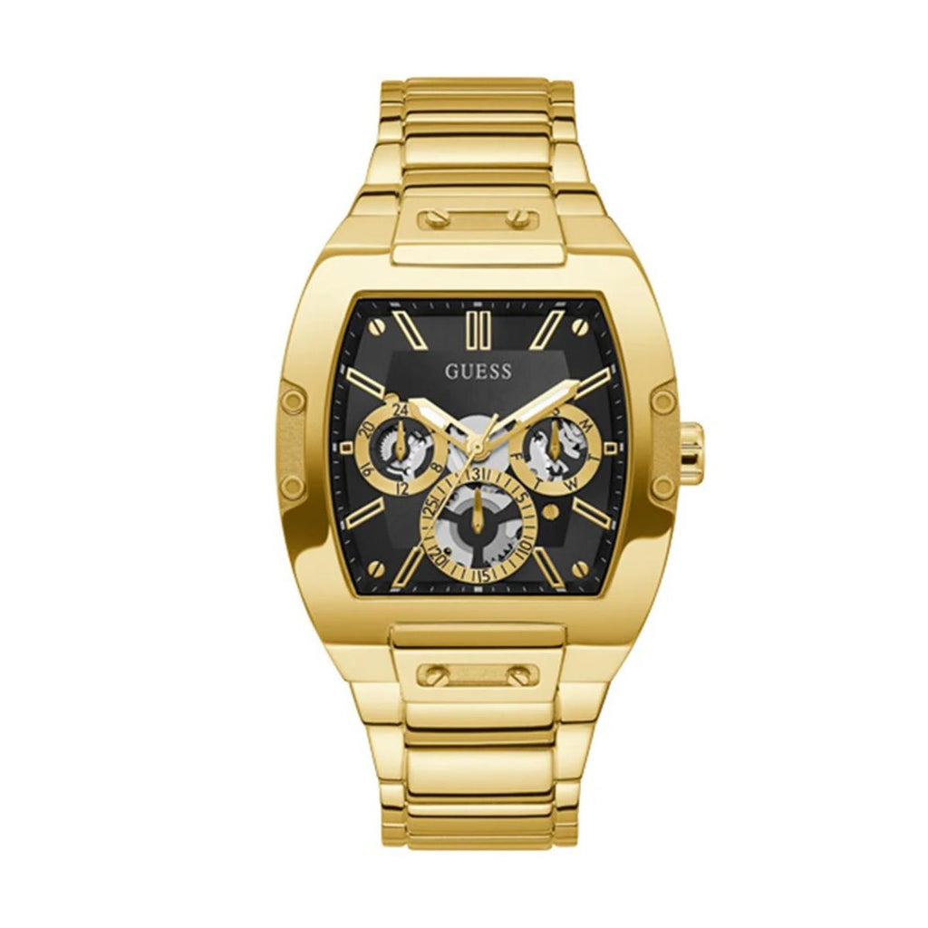 Guess Phoenix Multi Function Black Dial Gold Steel Strap Watch for Men - GW0456G1 Buy Now By Guess