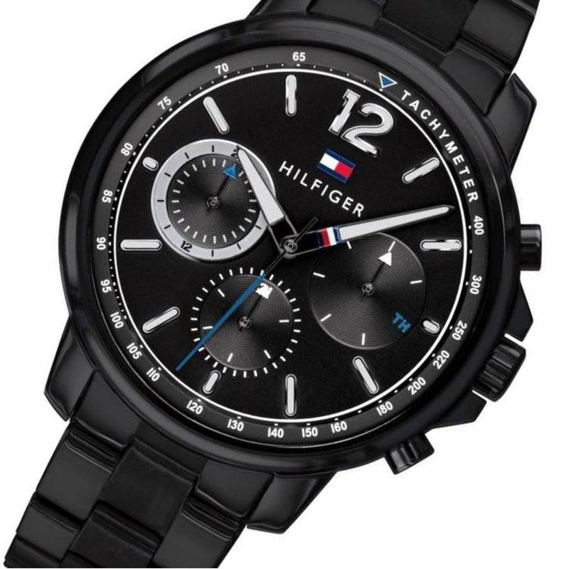 Tommy Hilfiger London Chronograph Black Dial Black Steel Strap Watch for Men - 1791529 Buy Now By Tommy Hilfiger