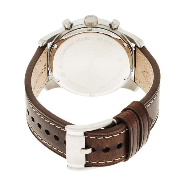 Fossil Pilot Chronograph White Dial Brown Leather Strap Watch for Men - FS5146 Buy Now By Fossil
