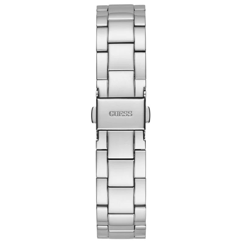 Guess Crown Jewel Diamonds Blue Dial Silver Steel Strap Watch for Women - GW0410L1 Buy Now By Guess