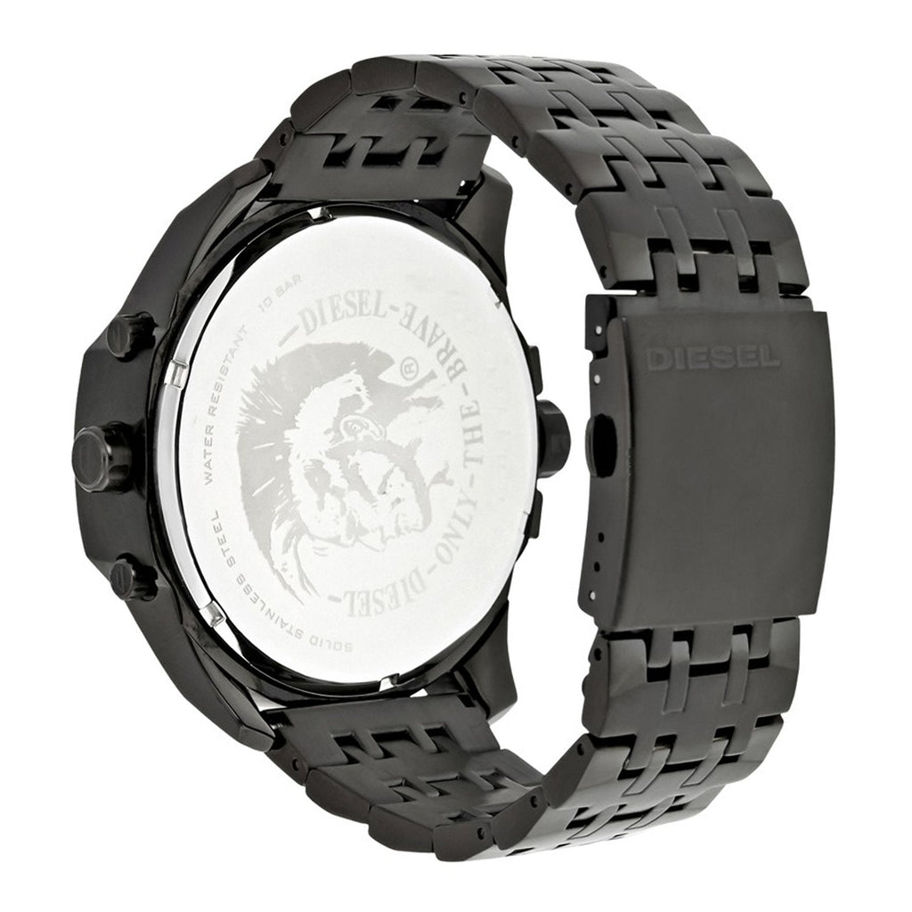 Diesel Uber Chief Chronograph Red Dial Black Steel Strap Watch For Men - DZ7373 Buy Now By Diesel