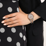 Michael Kors Runway Mercer Crystals Silver Dial Gold Steel Strap Watch For Women - MK6715 Buy Now By Michael Kors