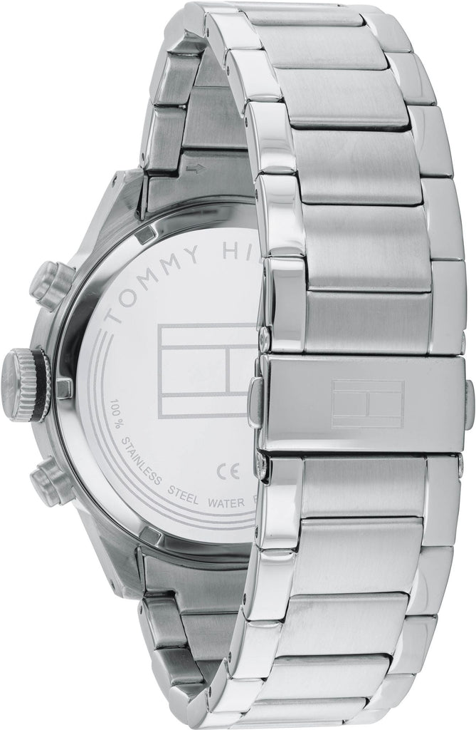 Tommy Hilfiger Trent Quartz Black Dial Silver Steel Strap Watch For Men - 1791805 Buy Now By Tommy Hilfiger