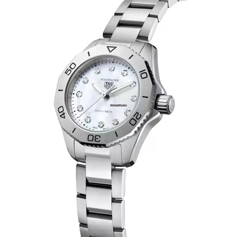 Tag Heuer Aquaracer Diamonds Mother of Pearl Dial Silver Steel Strap Watch for Women - WBD131B.BA0748 Buy Now By Tag Heuer