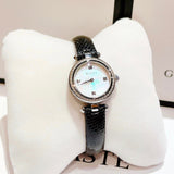 Gucci Diamantissima Diamonds Mother of Pearl Dial Black Leather Strap Watch For Women - YA141511 Buy Now By Gucci
