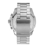 Diesel Mega Chief Chronograph Blue Dial Silver Steel Strap Watch For Men - DZ4465 Buy Now By Diesel