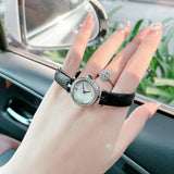 Gucci Diamantissima Diamonds Mother of Pearl Dial Black Leather Strap Watch For Women - YA141511 Buy Now By Gucci