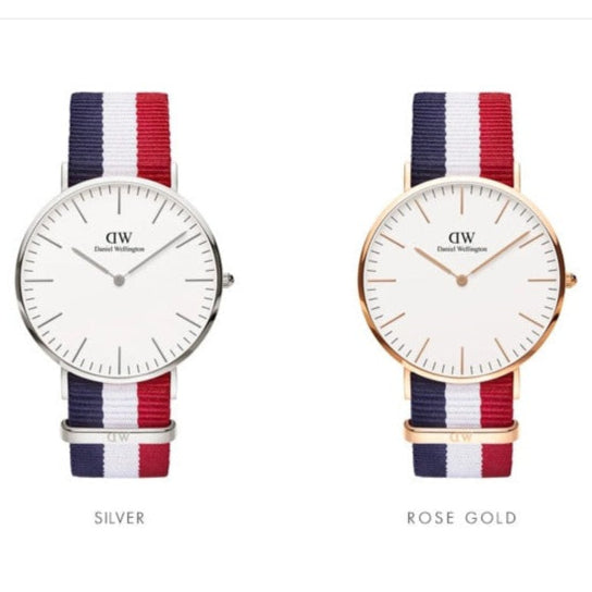 Daniel Wellington Classic Cambridge White Dial Two Tone NATO Strap Watch For Men - DW00100003 Buy Now By Daniel Wellington