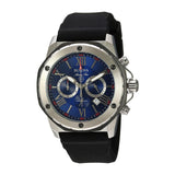 Bulova Marine Star Blue Dial Black Silicone Strap Watch for Men - 98B258 Buy Now By Bulova