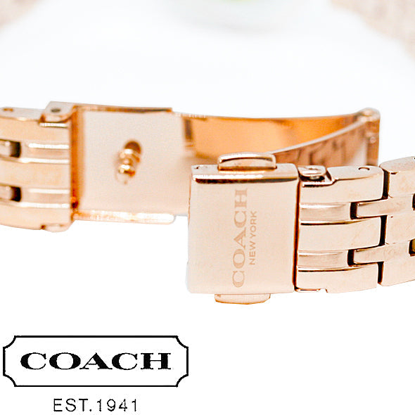 Coach Park Silver Dial Rose Gold Steel Strap Watch for Women - 14503736 Buy Now By Coach