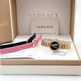 Versace V Virtus Quartz Black Dial Gold Steel Strap Watch For Women - VET300121 Buy Now By Versace