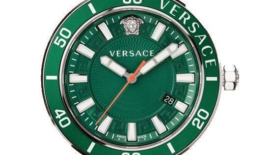 Versace Greca Sport Quartz Green Dial Silver Steel Strap Watch For Men - VEZ300421 Buy Now By Versace