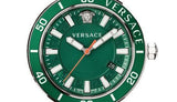 Versace Greca Sport Quartz Green Dial Silver Steel Strap Watch For Men - VEZ300421 Buy Now By Versace