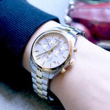 Tissot T Sport PR 100 Chronograph White Dial Two Tone Steel Strap Watch For Men - T101.417.22.031.00 Buy Now By Tissot
