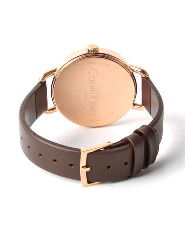 Calvin Klein Even White Dial Brown Leather Strap Watch for Women - K7B236G6 Buy Now By Calvin Klein