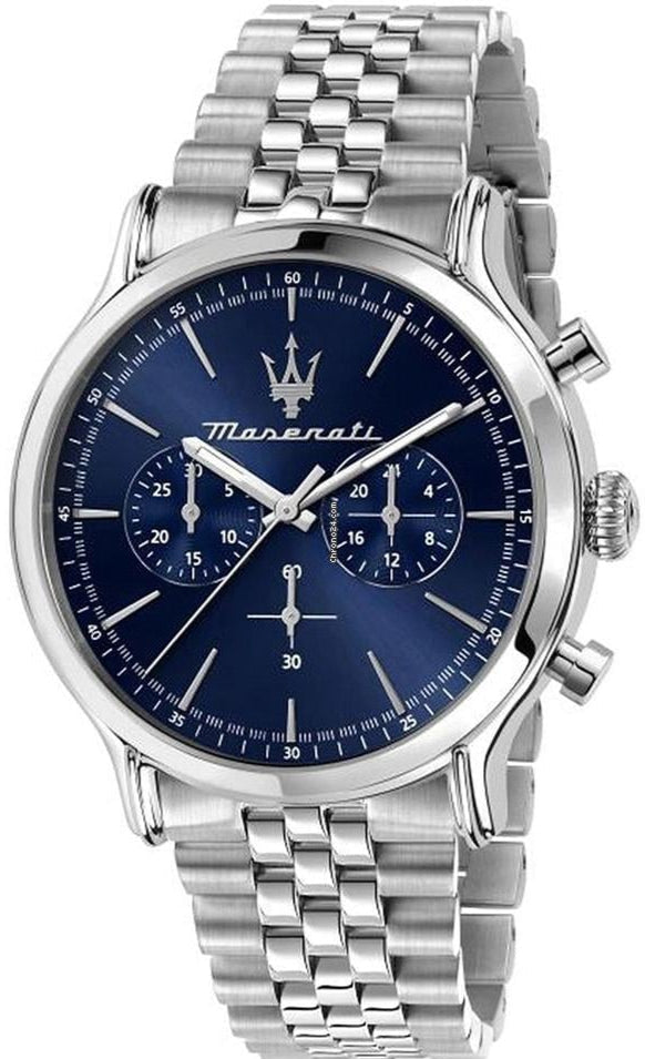 Maserati Epoca Chronograph Blue Dial Silver Steel Strap Watch For Men - R8873618024 Buy Now By Maserati