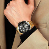 Maserati Traguardo Skeleton Black Dial Gold Steel Strap Watch For Men - R8873612058 Buy Now By Maserati