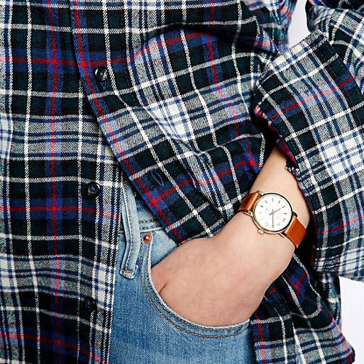 Marc Jacobs Baker White Dial Brown Leather Strap Watch for Women - MBM1317 Buy Now By Marc Jacobs