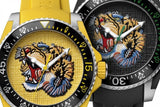 Gucci Dive Tiger Black Dial Black Rubber Strap Watch For Men - YA136318 Buy Now By Gucci